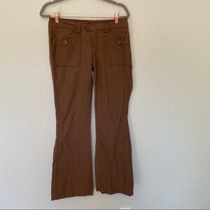 💜💜 Aeropostale wide Leg Ladies Pants Size 3/4 Short Ladies Brown